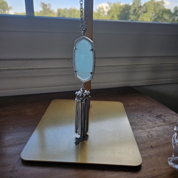 Kendra Scott Silver Calcedony Pendant Necklace - Picture 3 of 5